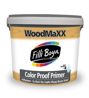 Filli Boya WoodMaXX® Color Proof® Primer Su Bazlı Dış Cephe Ahşap Boyası Astarı 15L